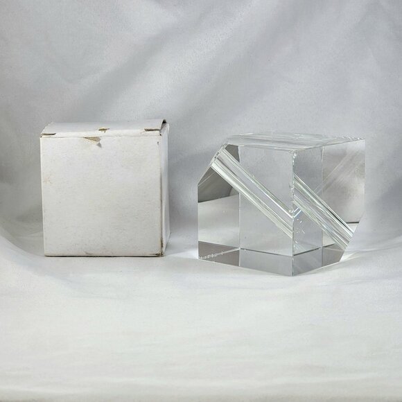 Crystal Cube for Hanging Light Fixture Replacement Pendant Glass Paperweight 2 ¾ - Picture 4 of 10